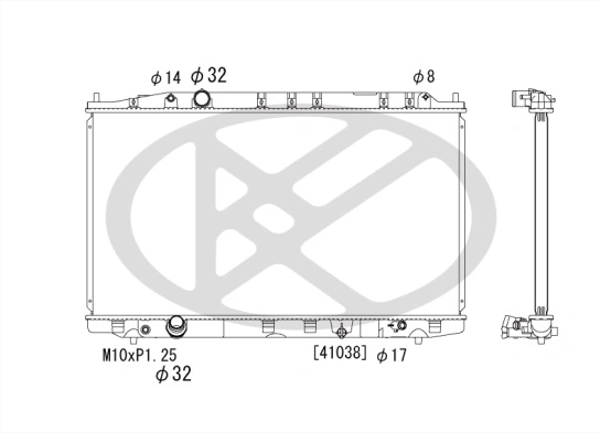 Radiator, engine cooling PL082835