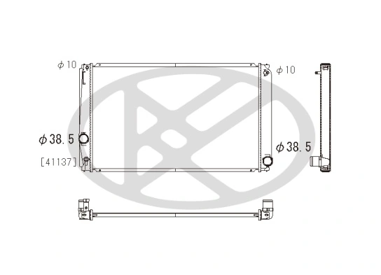 Radiator, engine cooling PL011958