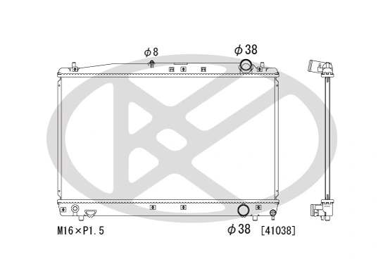 Radiator, engine cooling PL011872