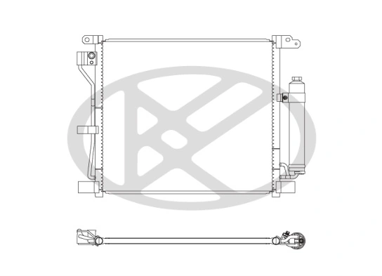 Condenser, air conditioning CD020655