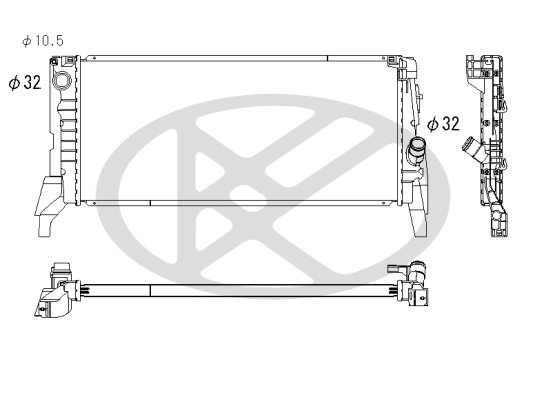 Radiator, engine cooling PL423228