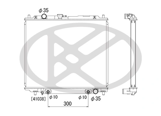 Radiator, engine cooling PL031303