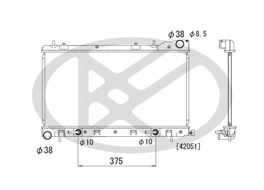 Radiator, engine cooling PL091670