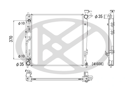 Radiator, engine cooling PL812556