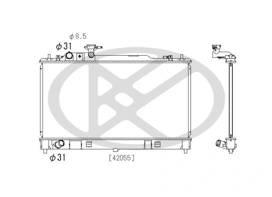 Radiator, engine cooling PL062520R