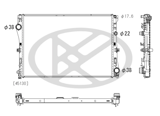 Radiator, engine cooling PL413239