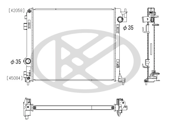 Radiator, engine cooling PL023483