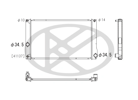 Radiator, engine cooling PL012295R