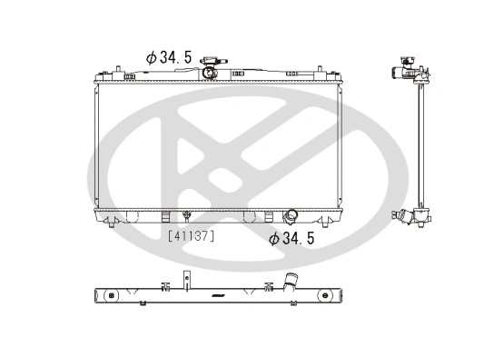 Radiator, engine cooling PL012680R