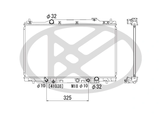 Radiator, engine cooling PL081222