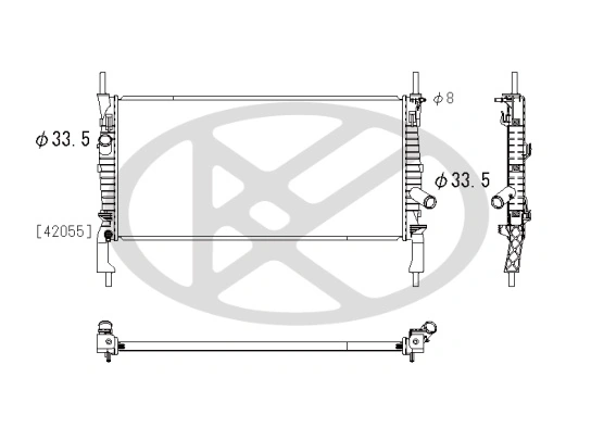 Radiator, engine cooling PL322443