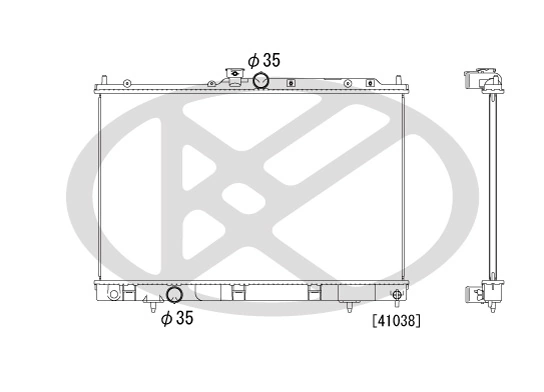 Radiator, engine cooling PL032012