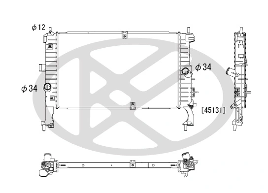 Radiator, engine cooling PL462547