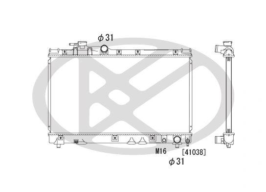 Radiator, engine cooling PL010407