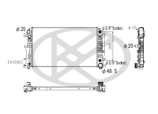 水箱散热器 PL412613