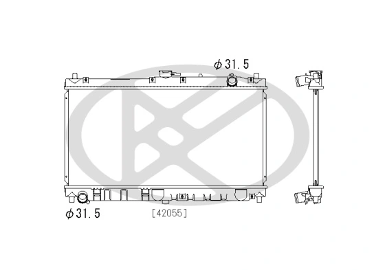 Radiator, engine cooling PL060650