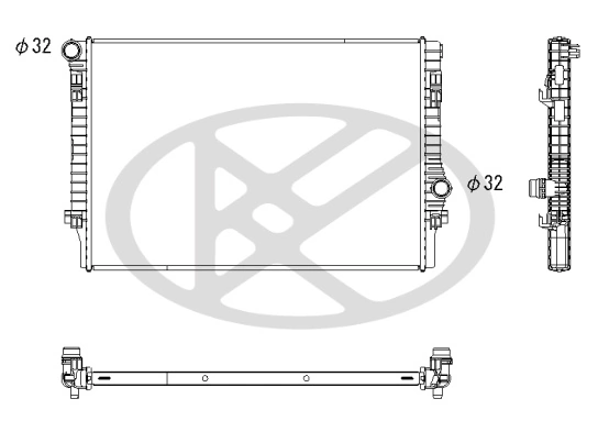 Radiator, engine cooling PL453125