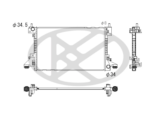 Radiator, engine cooling PL312568