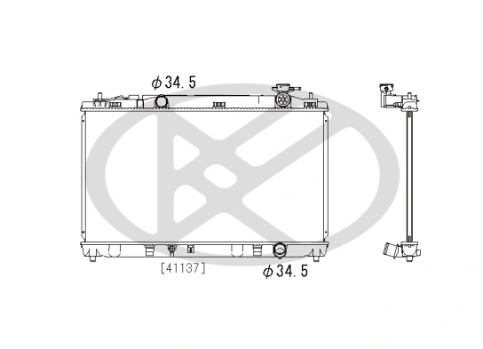 Radiator, engine cooling PL012524R