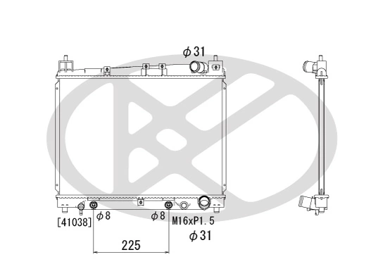 Radiator, engine cooling PL010863