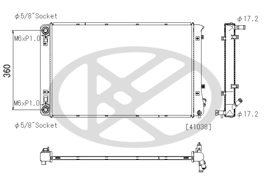 Radiator, engine cooling PL823453