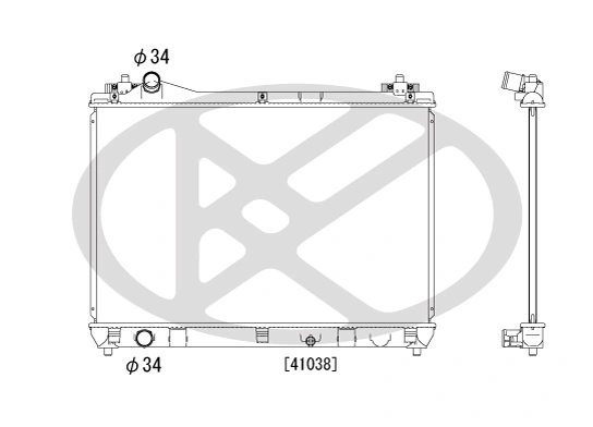 Radiator, engine cooling PL102057