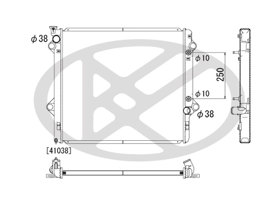 Radiator, engine cooling PL011704R