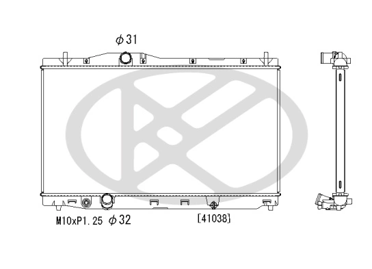Radiator, engine cooling PL083417R