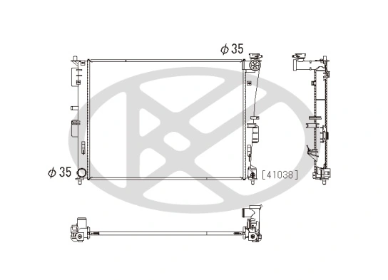 Radiator, engine cooling PL812788