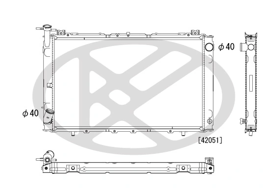 Radiator, engine cooling PL022519R