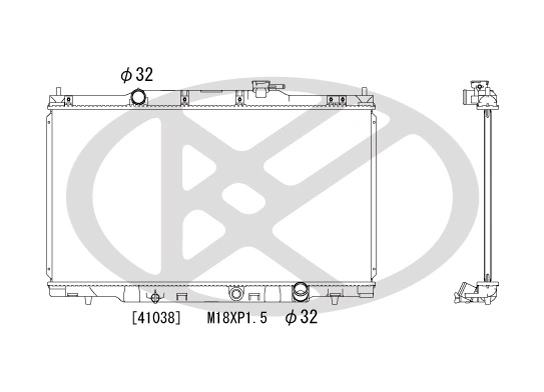 Radiator, engine cooling PL081258