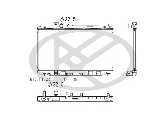 Radiator, engine cooling PL082626