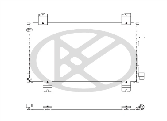 Condenser, air conditioning CD080686M
