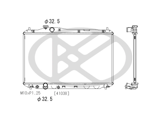Radiator, engine cooling PL082908R