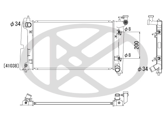 Radiator, engine cooling PL011172