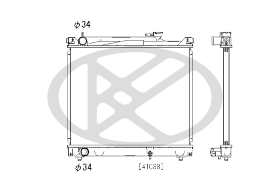Radiator, engine cooling PL100832