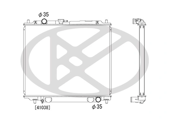 Radiator, pendingin mesin PL031302