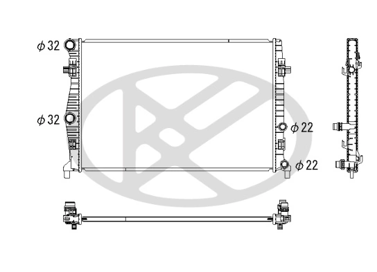 Radiator, engine cooling PL443888