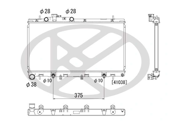 Radiator, engine cooling PL091335