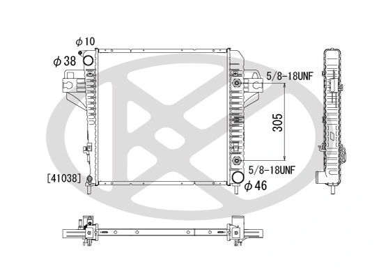 Radiator, engine cooling PL331748