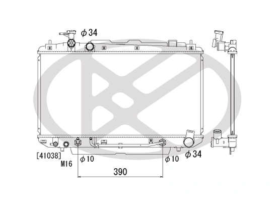Radiator, engine cooling PL010984