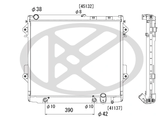 Radiator, engine cooling PL012204