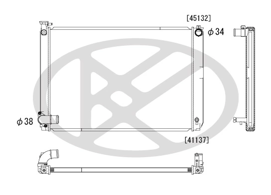 Radiator, engine cooling PL011979