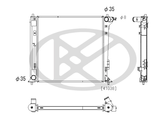 Radiator, engine cooling PL813678