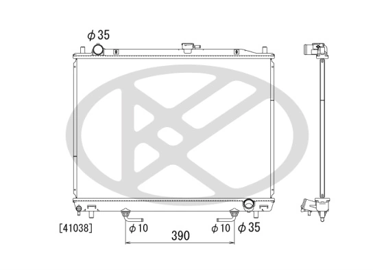 Radiator, engine cooling PL031758