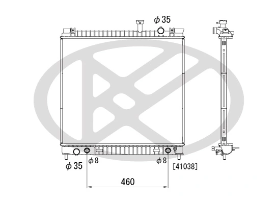 Radiator, engine cooling PL021687