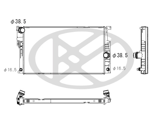 Radiator, engine cooling PL422945