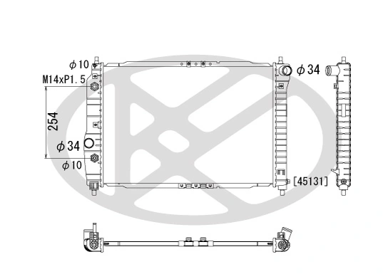 Radiator, engine cooling PL311901