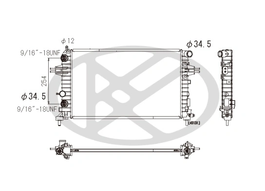 Radiator, engine cooling PL462619