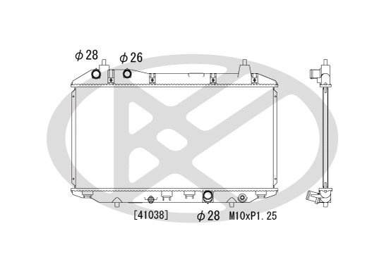 Radiator, engine cooling PL082055R